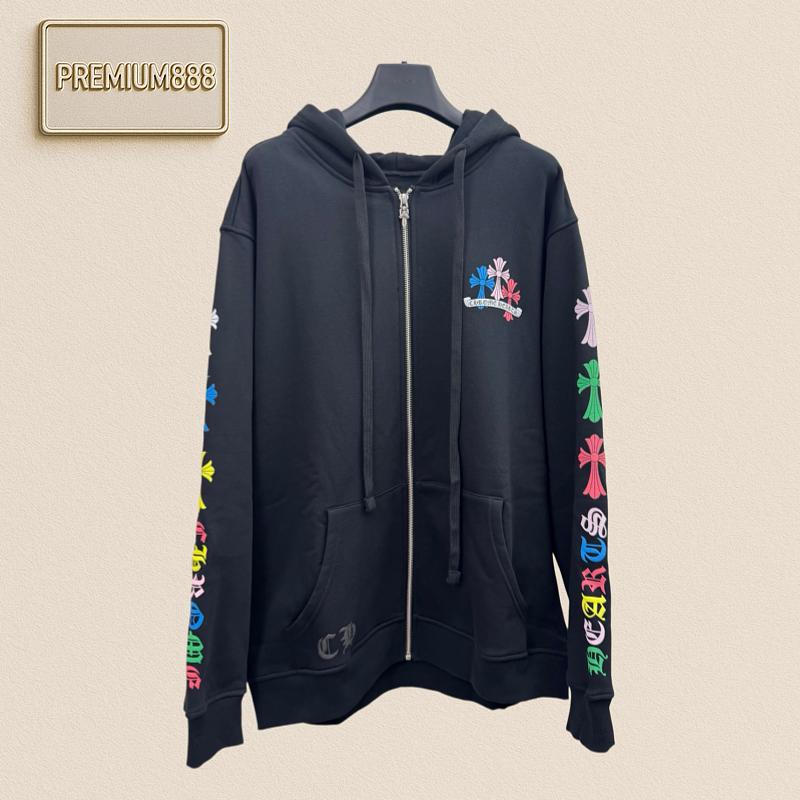 Crozier Colorful Cross Hoof Hooded Zip-Up Coat