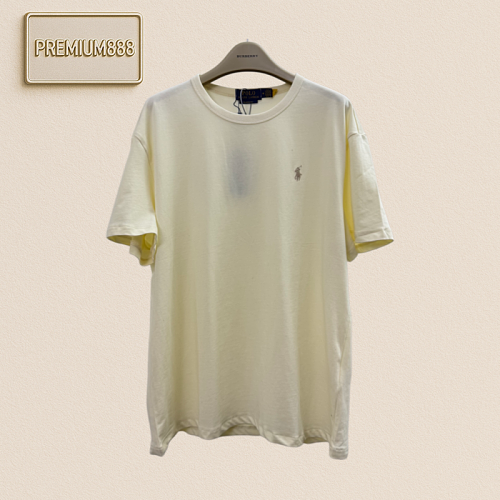 Ralph Lauren Cotton Short Sleeve T-shirt With Small Spikes Embroidery Logo