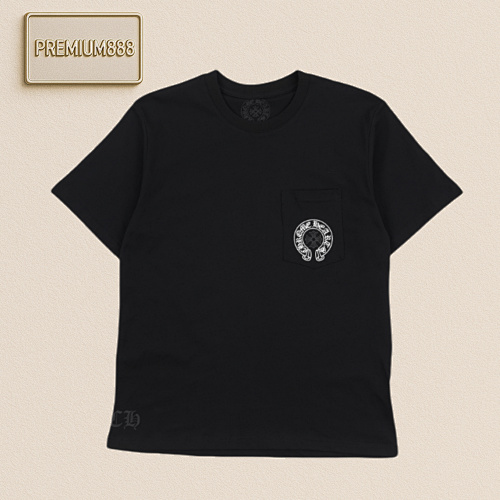 Chrome Hearts Chro Me Hearts Horseshoe Print Short Sleeves