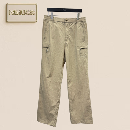 1v Louis Pocket Logo Embroidered Woven Work Pants