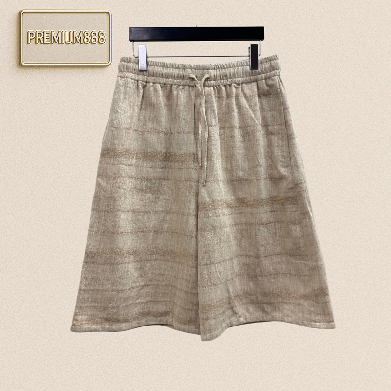 Loew Texture Jacquard Embroidered Denim Shorts