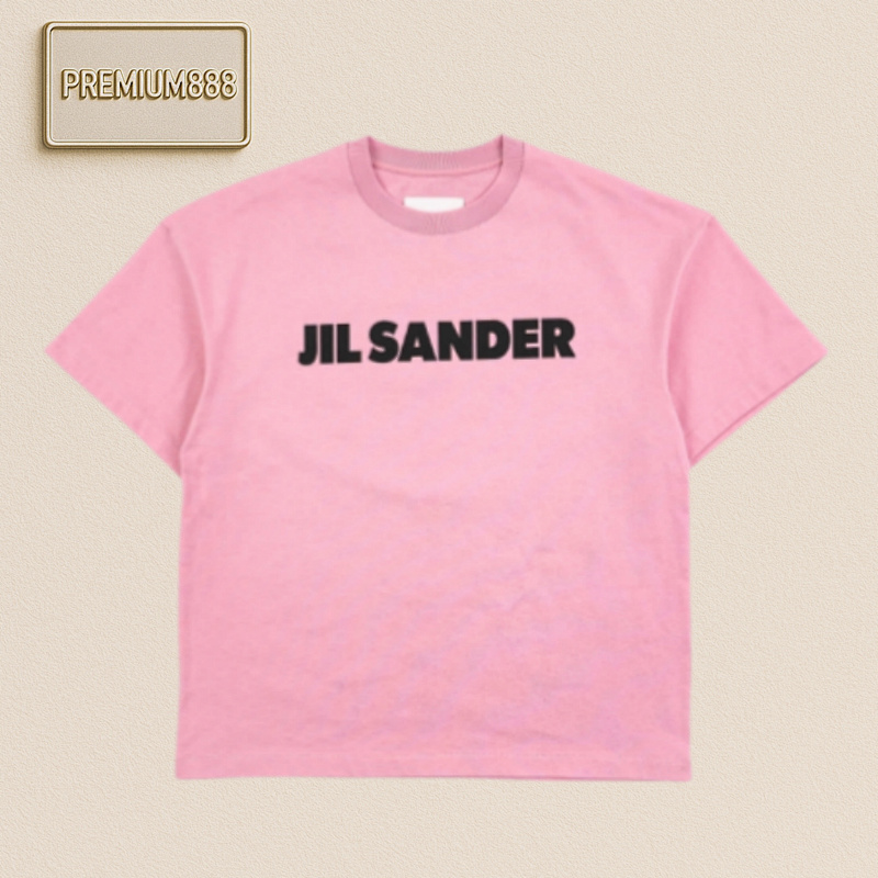 JI L Large Letter Short Sleeve Macho Pink