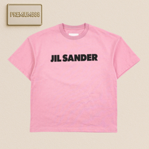 JI L Large Letter Short Sleeve Macho Pink