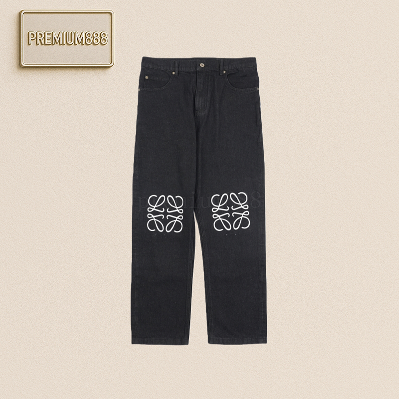Loe 24Fw Knee-patterned Denim Jeans