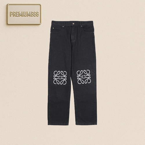 Loe 24Fw Knee-patterned Denim Jeans