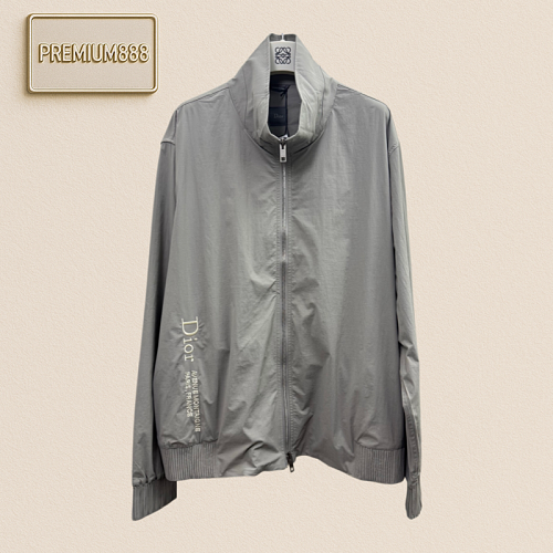Dio - Montaigne Avenue Lettered Logo Embroidered Zipper Nylon Jacket Coat