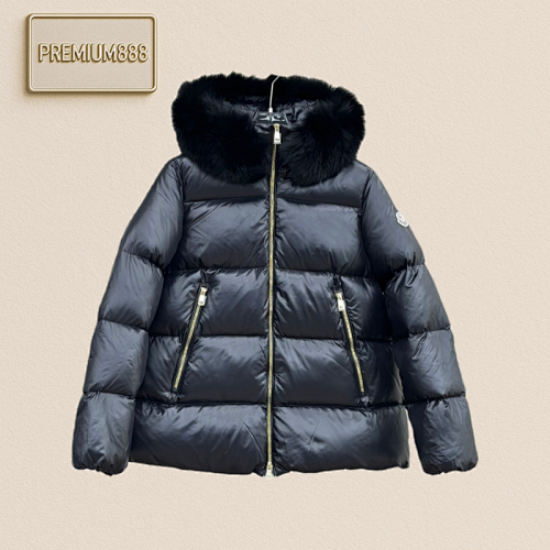 Moncler Goose Down Filling. Oversized Fur Collar. Original Factory Replacement Fabric Original Fac