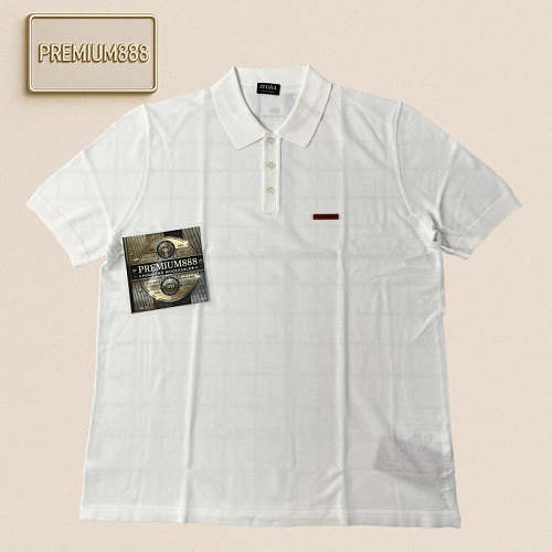 Zeg A Spring Summer New Collection - Road Sign Knitted Polo Shirt. Sizes 48-56. Khaki Colo