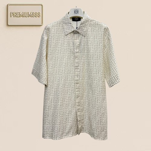 Fendi Fend Embroidered Printed Short-sleeved Shirt