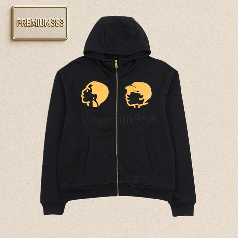 Louis Vuitton LV Genuine Leather Portrait Embroidered Hoodie