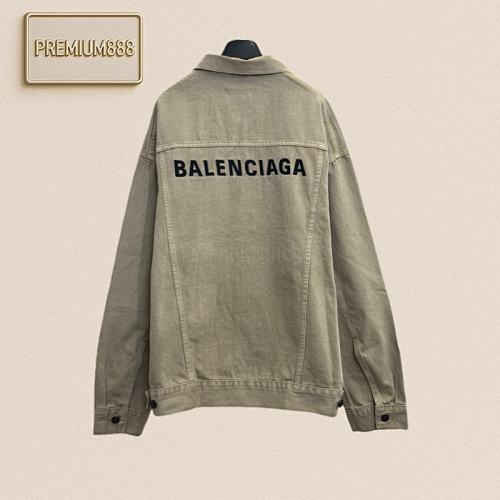 Balenciaga Logo Embroidered Denim Jacket