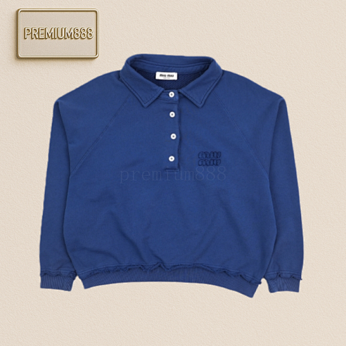 Miumiu's Latest Washed And Aged Klein Blue Sweatshirt