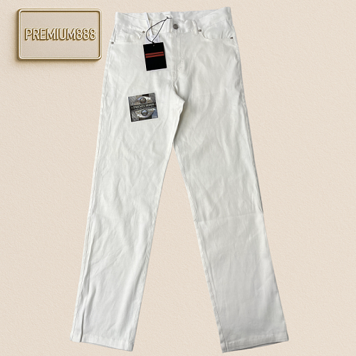 Zeg - Linen-Cotton Blended Slim White Jeans Craftsmanship Notes
