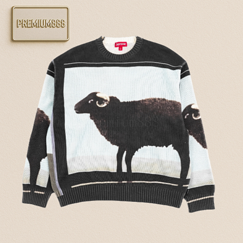 Supreme Sup 25Fw Black Sheep Round-neck Sweater