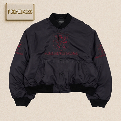Balenciaga Blcg 24Fw Manchester United Logo Embroidered Cotton Jacket