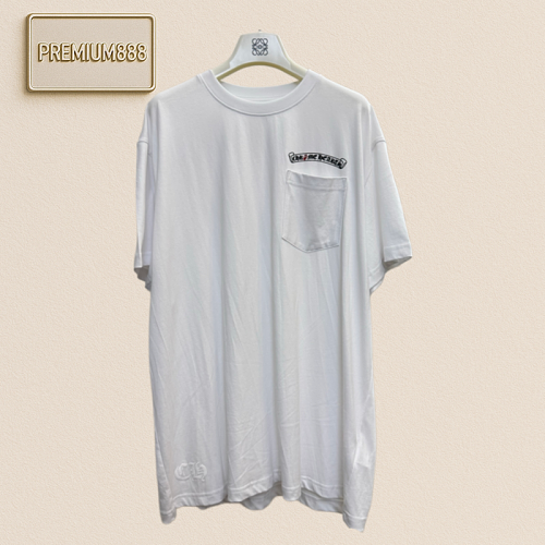 Chrome Hearts CH Krozin Sanskrit Letter Foamed Embroidered Short-Sleeved T-Shirt