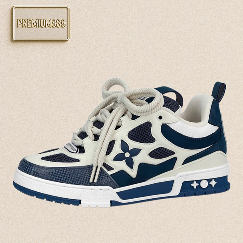 Louis Vuitton The Entire Shoe Boasts Excellent Quality. The Upper Is Made Of Suede Leather And Fabric. T