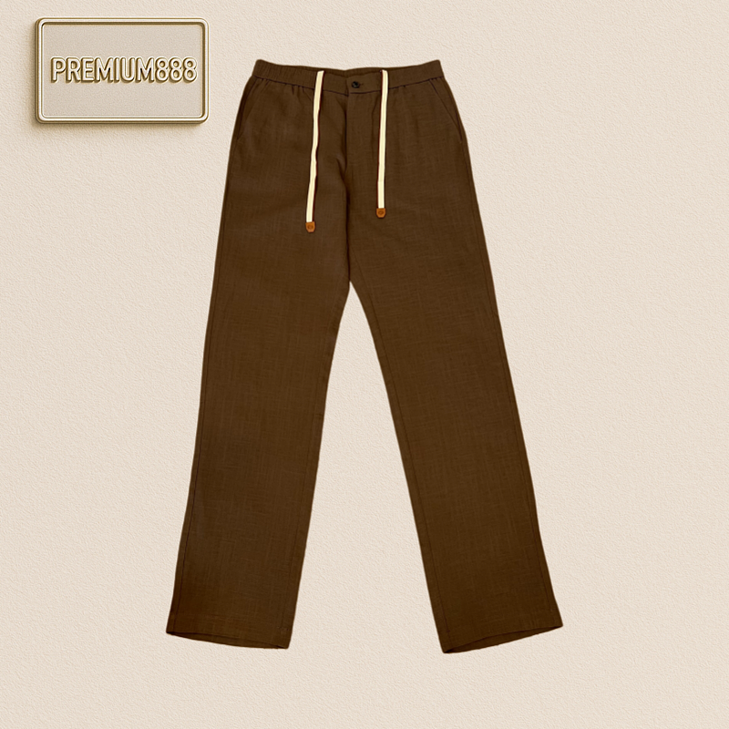 Loro Piana Linen Blended Drawstring Casual Pants