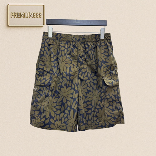 Prada Flower Digital Print Nylon Shorts