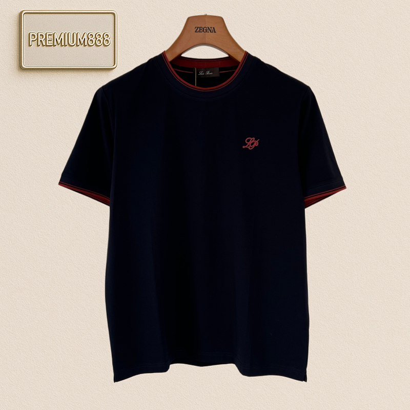 Loro Piana Color-Contrast Round-neck Short-sleeved T-shirt