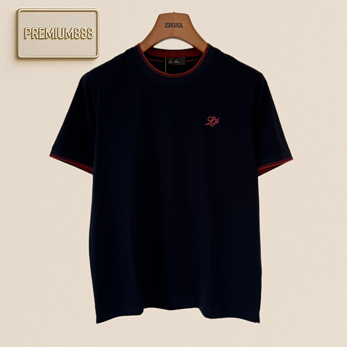 Loro Piana Color-Contrast Round-neck Short-sleeved T-shirt