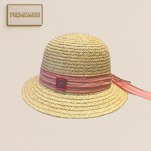 Dior Winter Olympics Summer Top Hat Straw Hat Small Fresh Head Circumference 57cm