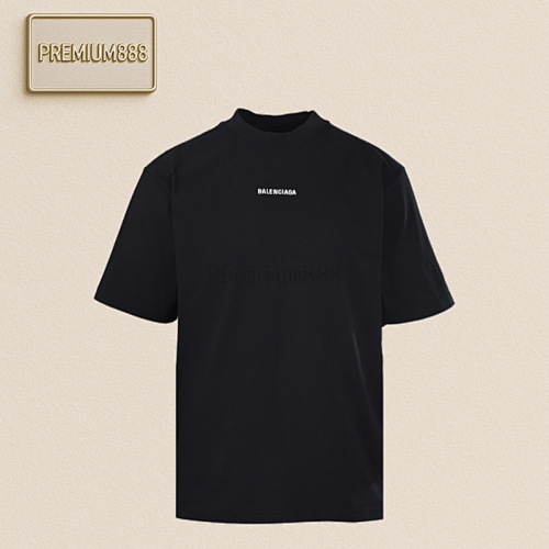 Balenciaga Paris Blcg White Embroidery Short-Sleeve T-Shirt