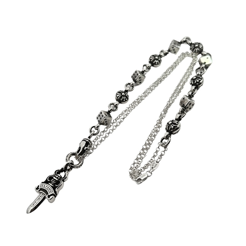 Chrome Hearts CH Rome Hearts Sword Dice Element NecklaceItem ID