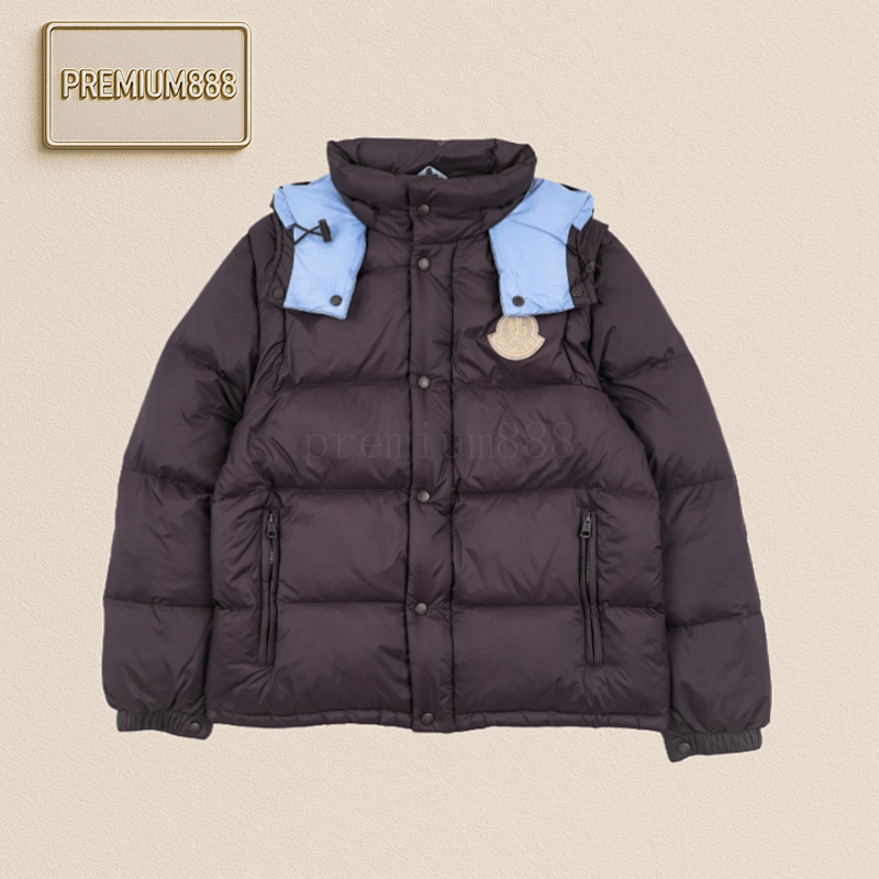 Amazon Proxy Purchase Version Of Moncler MonclerCyclone Men's Two-in-one Down Jacket Dark