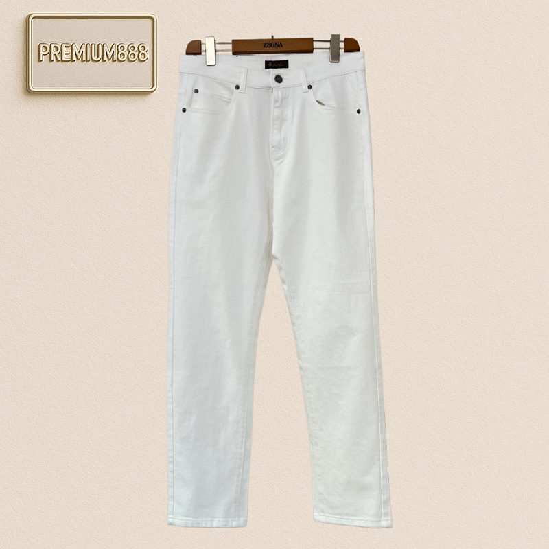 Loro Piana Loony Piana Casual Waistband Front Logo Straight-Tee Casual Pants