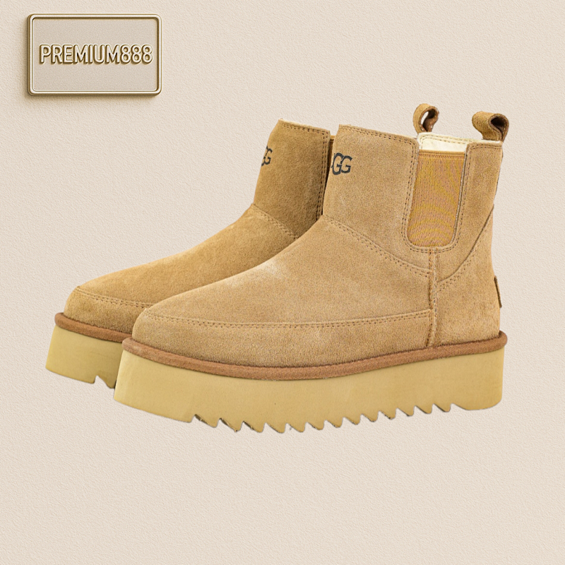 Ugg Elastic Band Chelsea 3cm Thick-soled Snow Boots For Women