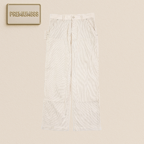 Off-White CD 25Fw White Corduroy Logging Trousers