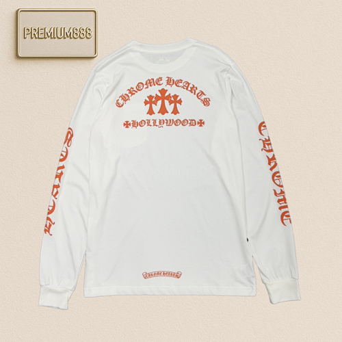 Autumn And Winter Collection CH Pure Cotton Long-sleeved T-shirt S M L XL For Both Men And