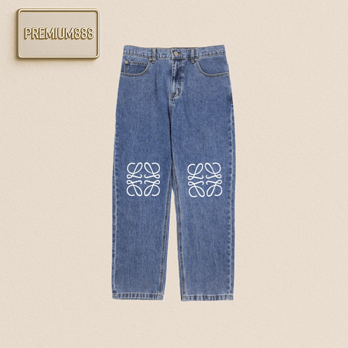 Loe 24Fw Knee-patterned Denim Jeans