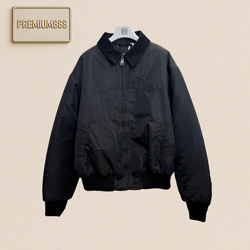 Mm6 Magilla Basic Solid Zipper Cotton Jacket