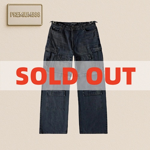 Balenciaga Detachable Multi-pocket Cargo Jeans