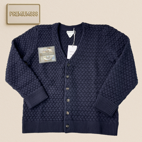BV Classic Solid Knit Navy Cardigan