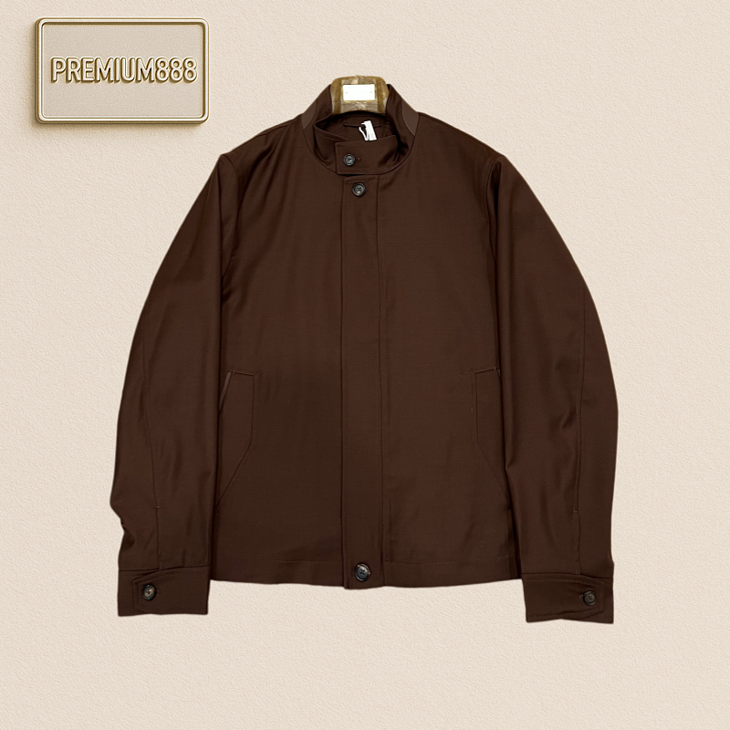 Zegna Jenia Wool Blended Button-Down Zipper Casual Jacket