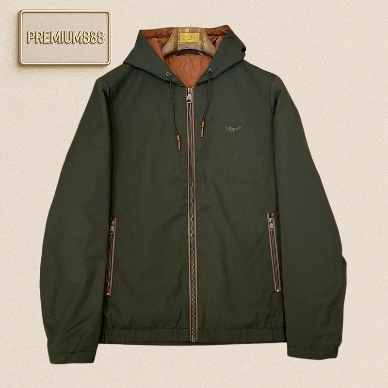 Zegna Jenia Wool Blend Hooded Casual Jacket