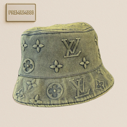 LV Louis Vuitton's New Denim Bucket Hat Head Circumference 57cm For Unisex