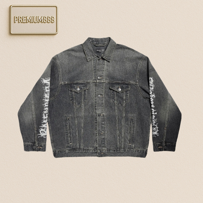 Balenciaga Blcg Year Of The Dragon Limited Edition Printed Letter Graffiti Raw Jacketitem ID