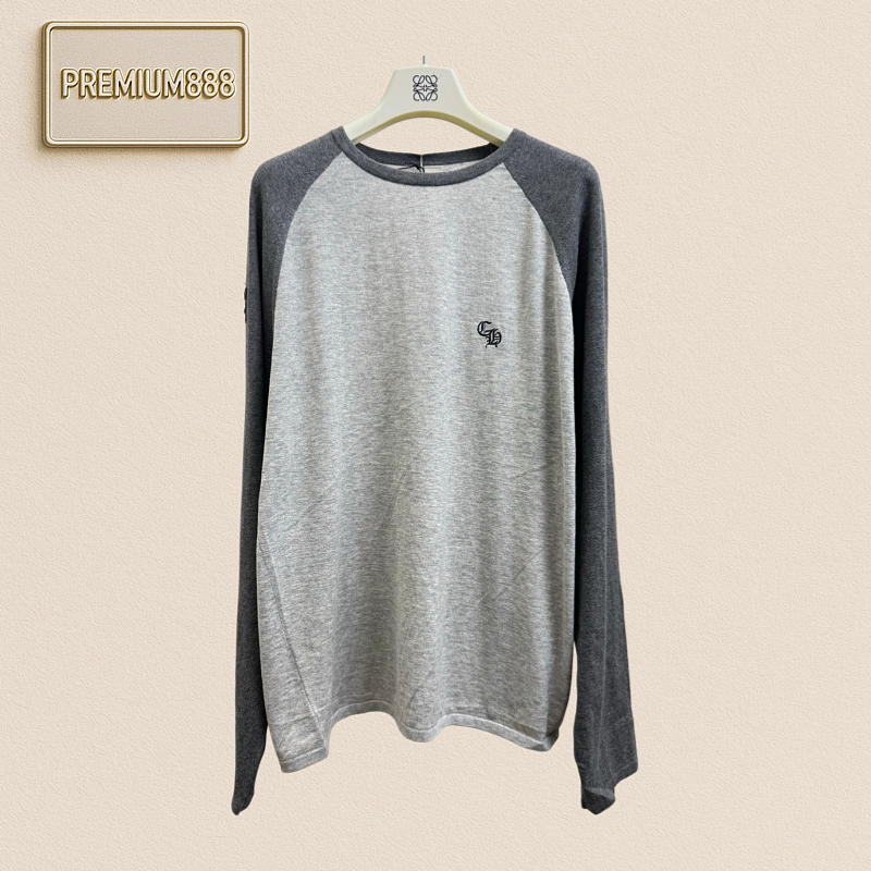 Crozier Colorful Leather Embroidered Long-Sleeved T-shirt