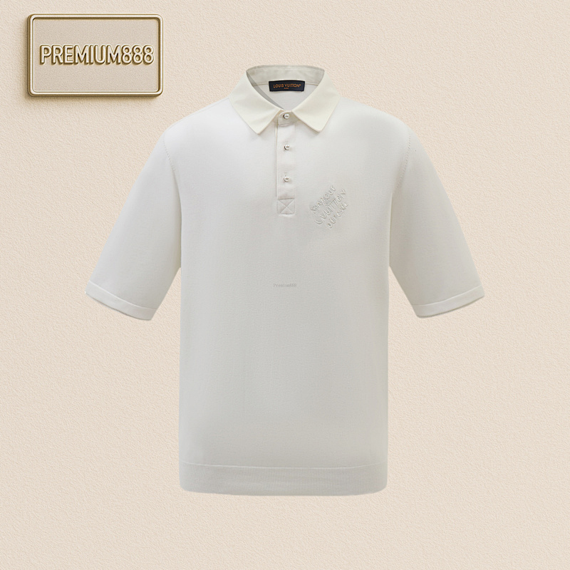 Louis Vuitton LO Uis VUITTON24SS Button-Down Pullover Short-Sleeved Polo Shirt Item