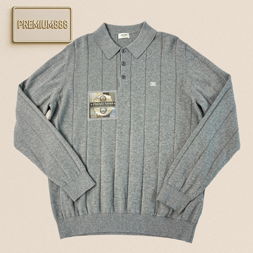 Céline Basic Long-Sleeved Knit Polo Redefining The Classic Comfort In The Details