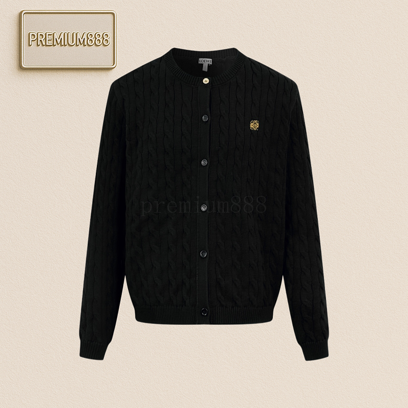 Loewe Anagram Embroidered Sweater Cardigan