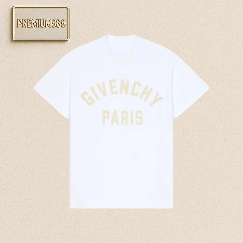 GV C Zigzag Appliqué Lettering Crew Neck Short Sleeves