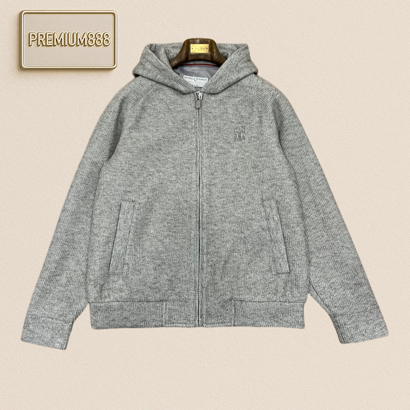 BC Brunello Flowy Hooded Warm Cotton Knitted Jacket