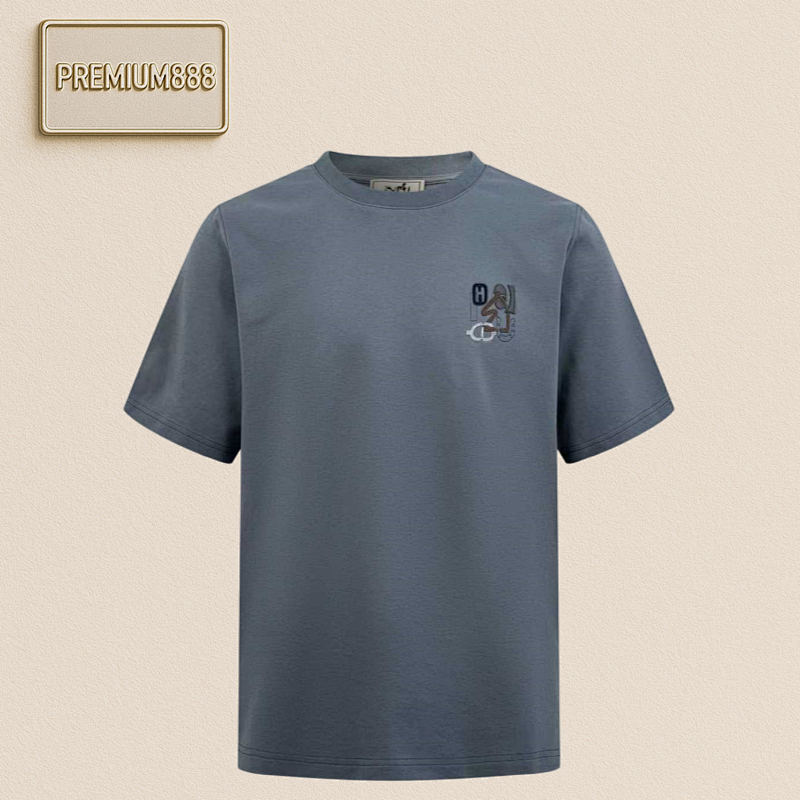 Hermès Hermes Paris Leather Short Sleeve