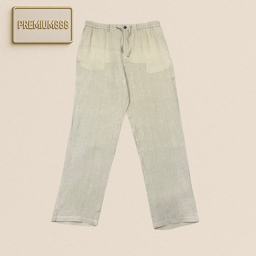 Jacquemus Solid-color Linen Drawstring Casual Pants