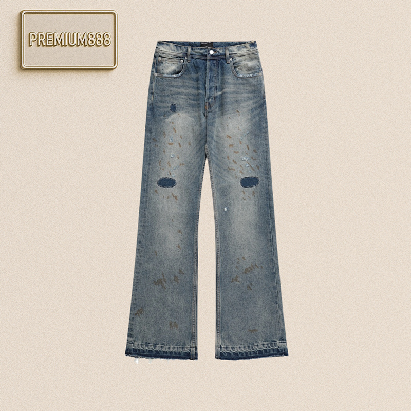 Melancholic Rich Second Generation Patch Destroys Micro-flared Jeans
